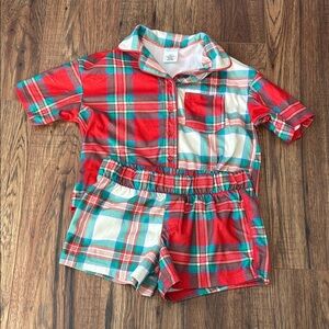 Holiday/Christmas Target Art class Red and Green Plaid Kids Pajama Set